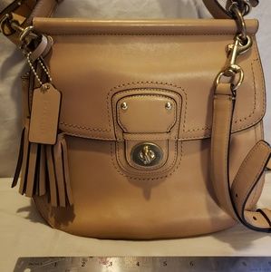 Coach tan shoulder/handle purse